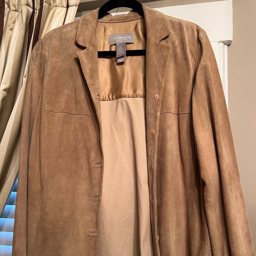 Vintage brown suede light weight jacket